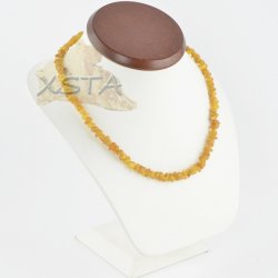 Raw Amber necklace chips butterscotch
